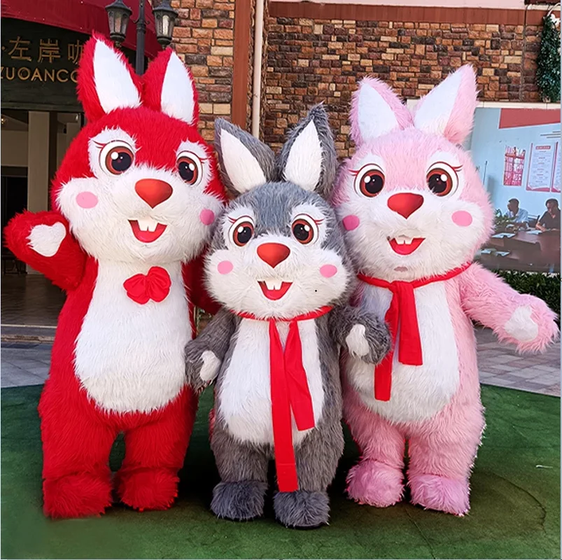 

Simbok Inflatable Rabbit Mascot Cartoon Doll Costume of The Chinese Zodiac Rabbit Cosplay Costume Suit Performance Activities