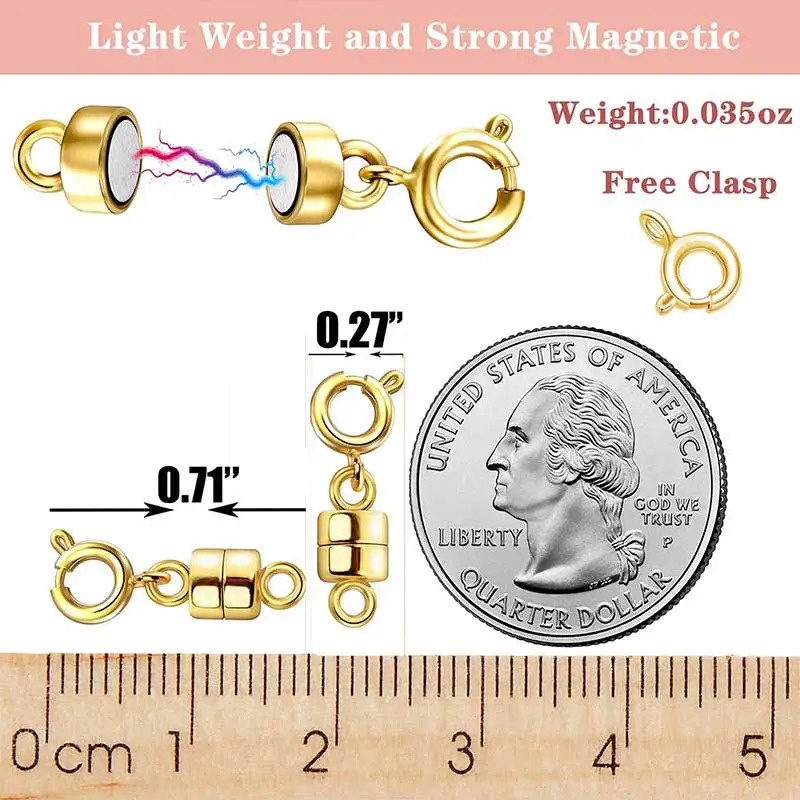 1 шт. магнитная застежка конвертер золотое ожерелье застежки серебряные