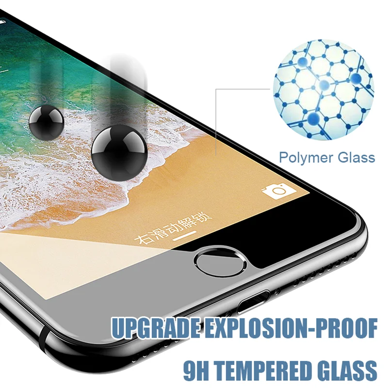 3Pcs Full Cover Protective Glass On For iPhone 15 14 13 12 Mini 11 Pro Xs Max X XR 7 8 6 6S Plus Tempered Screen Protector Glass