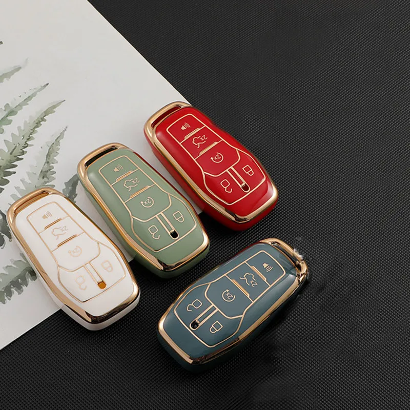 

Мягкий чехол для автомобильного ключа из ТПУ для Ford Fusion Mondeo Mustang чехол Explorer Edge 2015 2016 2017 2018 автомобильные аксессуары