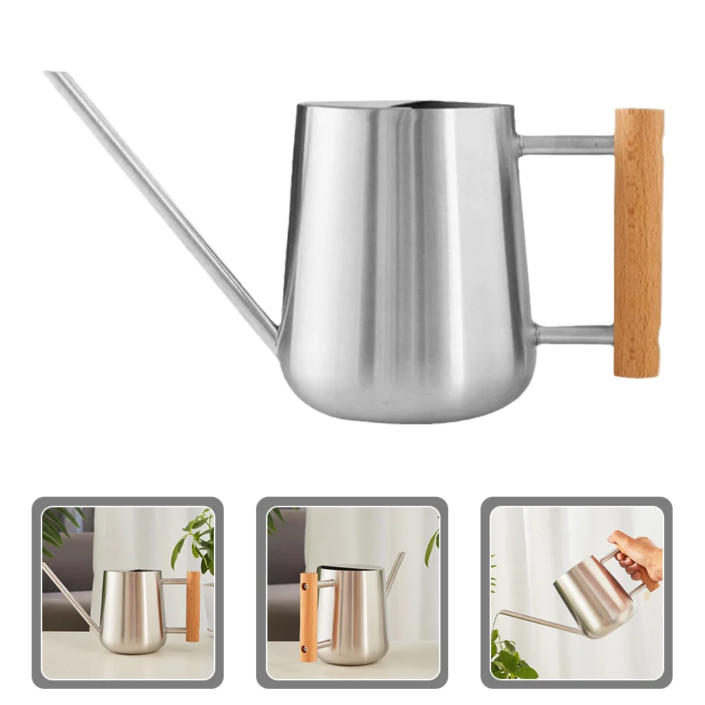 

Nozzle Watering Can Outdoor Handheld Pot Gardening Container Household Cans Indoor Long Spout Stainless Steel Holder Flower