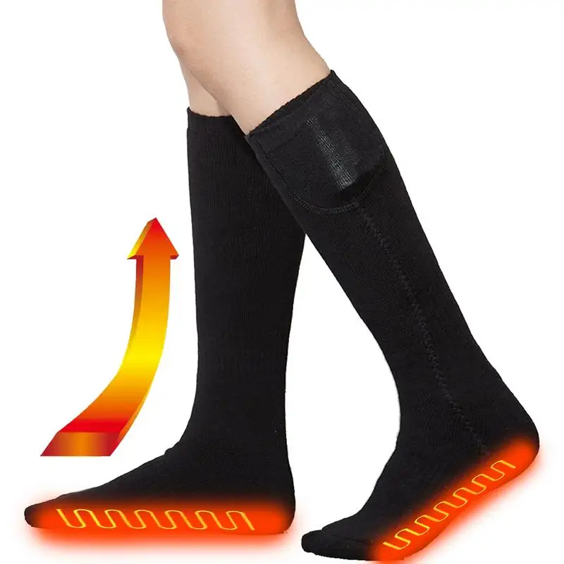 

1Pair Heated Socks Remote Control Electric Heating Socks Rechargeable Battery Winter Thermal Socks Men Women Outdoor For Motorcy