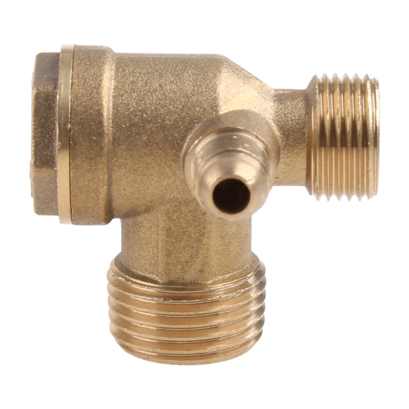 

Male Threaded Air Compressor Check Valve 3 Ways Copper Tube Connector Pneumatic Accessory Corrosion Resistance