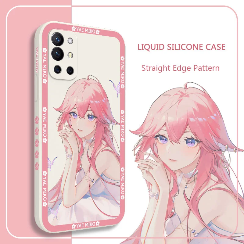 

Two-dimensional Phone Case For Oneplus 9R 9RT 9 8T 8 7 7T Pro 5G Liquid Silicone Cover