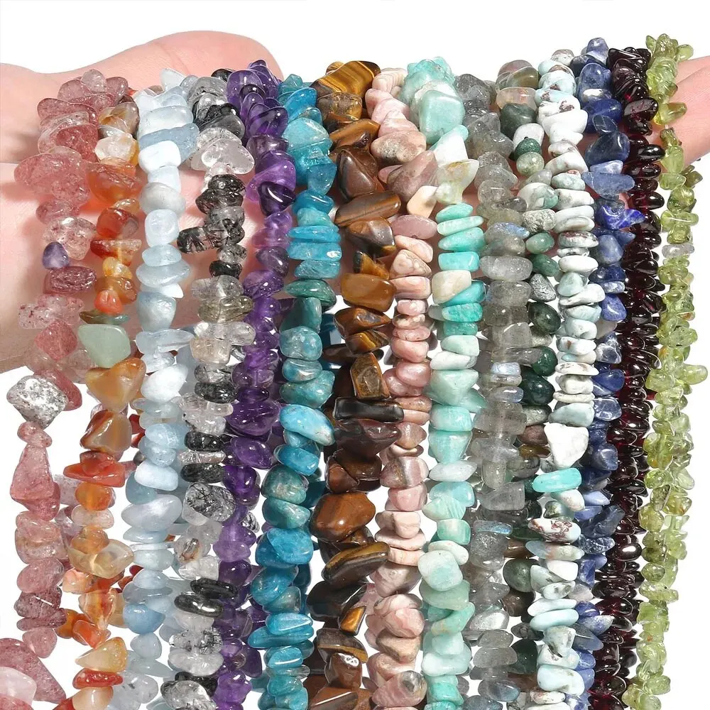 Бисер неправильной формы Ameixst из розового кварца и свободного гравия для