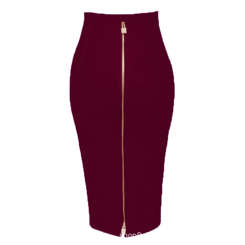Юбка-карандаш летняя однотонная на молнии размеры до XXL |