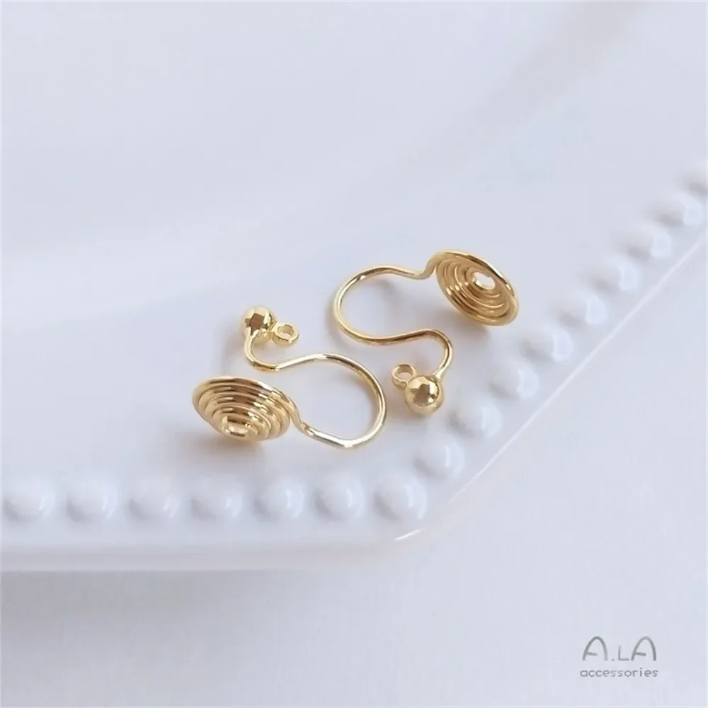 14K18K Золотая безболезненная катушка от комаров зажим для ушей материалы сережек