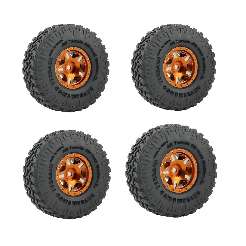 

Металлические колесные диски и резиновая модель SCX24 4 шт. для радиоуправляемого гусеничного автомобиля 1/24 Axial SCX24 90081 AXI00001 AXI00002, детали для колес