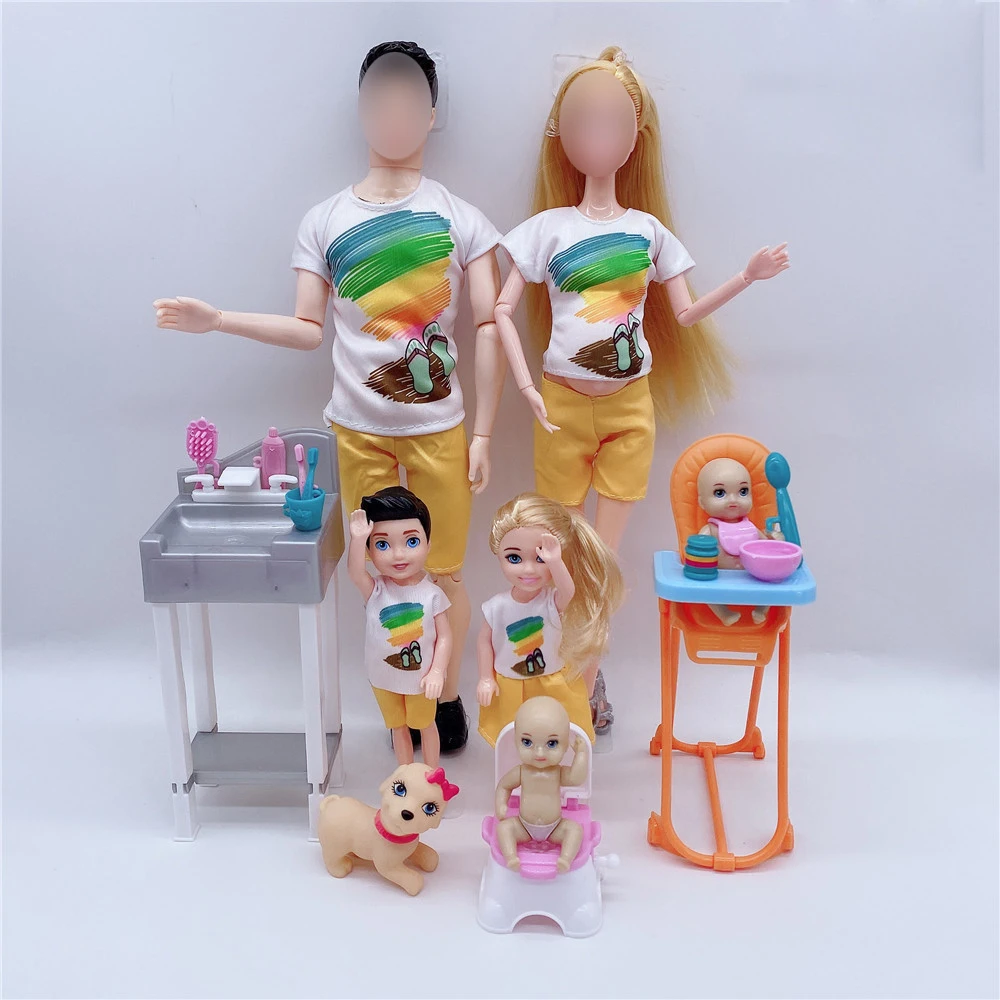 Модный Семейный комплект на 5 человек миниатюрная коляска для домашних животных