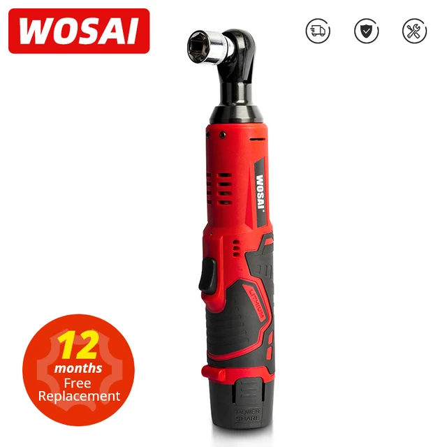 WOSAI 45NM Cordless Electric Wrench 12V 3/8 Ratchet Wrench set Angle Drill Screwdriver to Removal Screw Nut Car Repair Tool 1