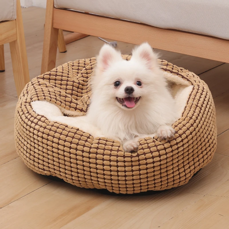 

Cat House Winter Warm Cat Bed Round Cat Cushion 2 In 1 Vintage Cats Basket Pet Sleep Bag Cats Nest Kennel Pet Supplies Dog Sofa