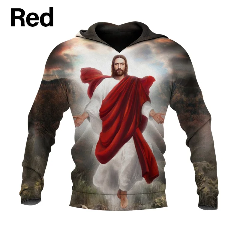 Fashion Creative Design Men Women 3d Print Hoodie Christian Casual Long Sleeve Sweatshirt Unisex Pullover