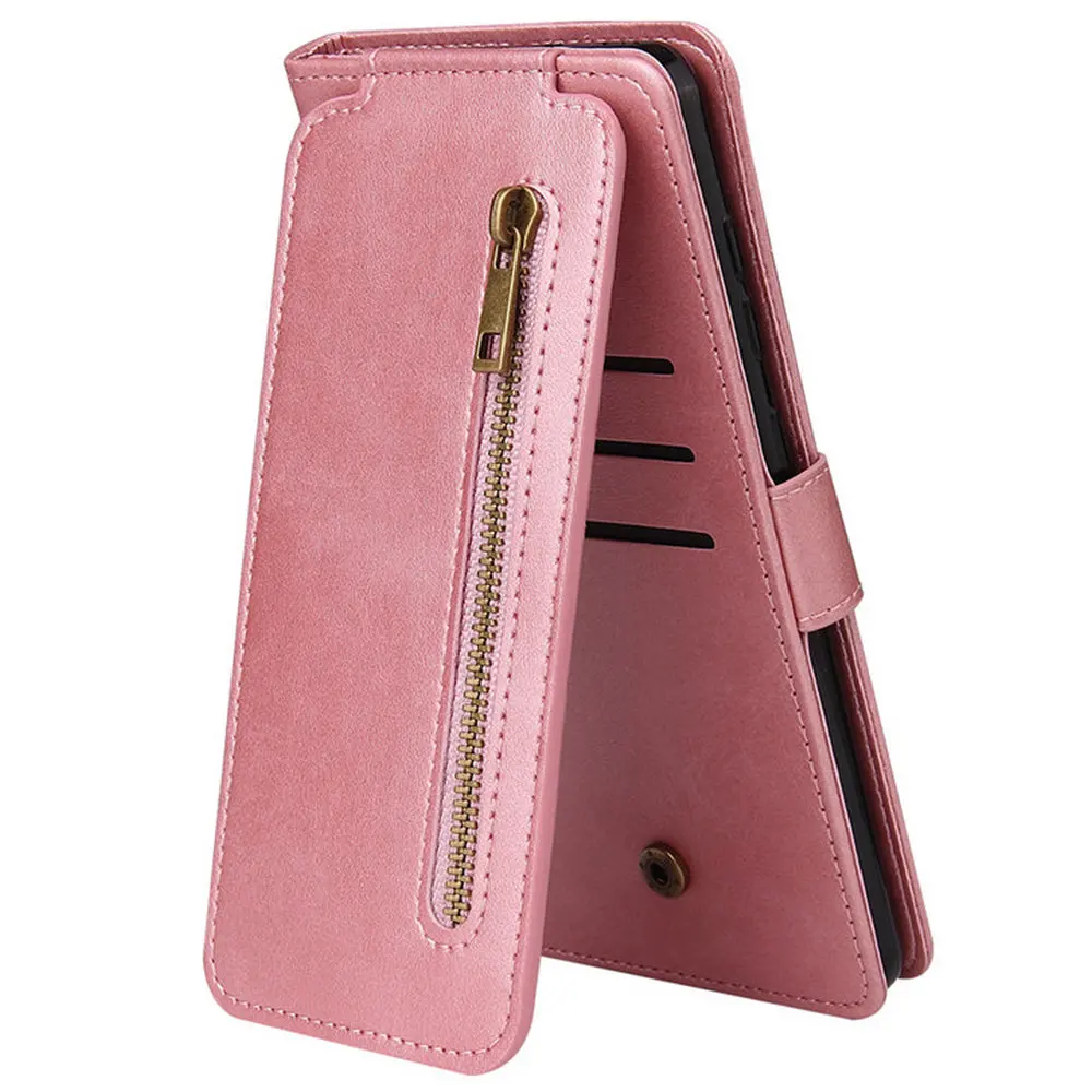 

Honor 9X Premium Zipper Wallet Multi 9-Card Case for Huawei Honor 9X Pro Flip Case Leather 360 Protect Cover Honor 9X 9 X Funda