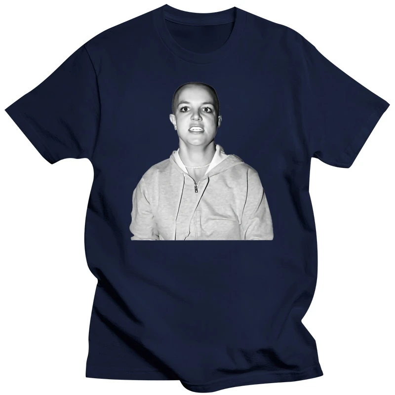 Новая модная мужская футболка в стиле хип-хоп с короткими рукавами Britney Spears Bald And