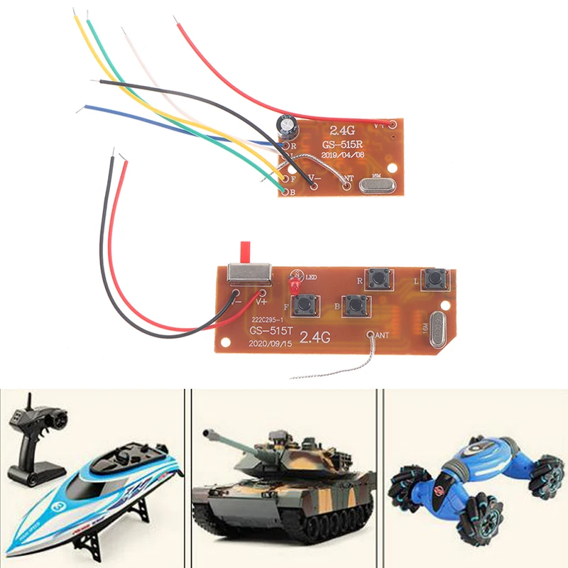 

1PC 2.4G 4CH RC Remote Control Circuit 27MHz PCB Transmitter And Receiver Board Remote Control Toys Antenna Radio System