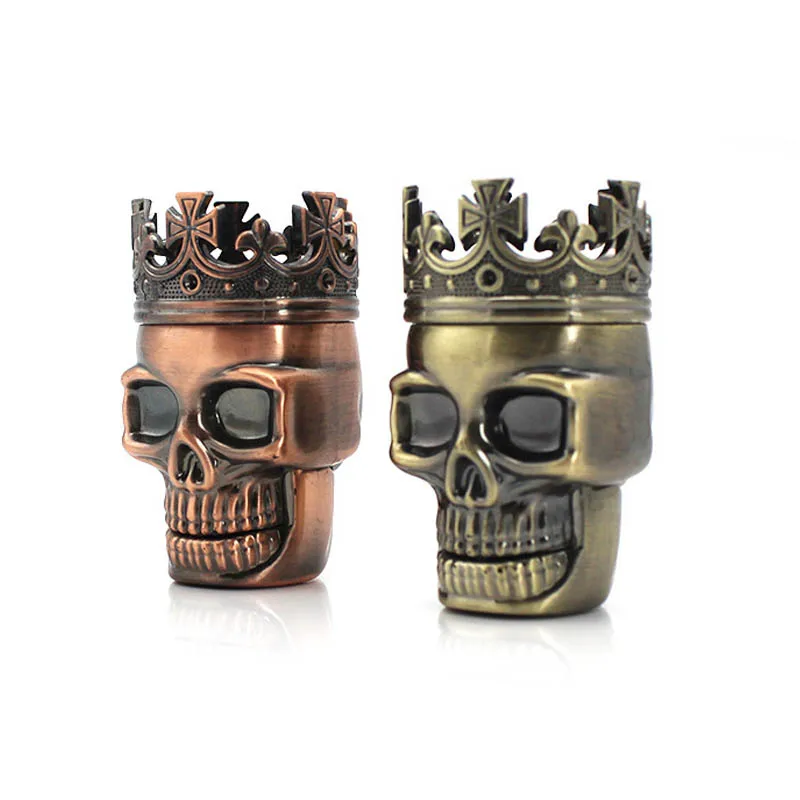 

1 Pcs Skull Shape Metal 3 Layers Crushers Tabacco Accessories Spice Herb Grinder Hand Muller Tobacco Crusher Smoke Grinders King