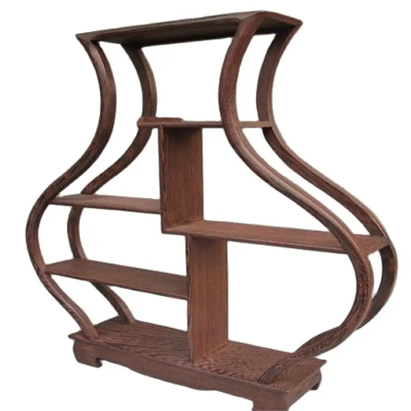 

PRETTY WOOD STAND SHELF FOR SNUFF BOTTLES OR CURIOS Decorative Collection Of Arts And Crafts