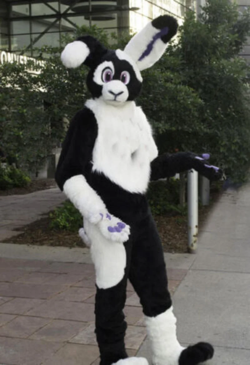 Хаски лисы средней длины меховой талисман костюм Ходьба Хэллоуин Рождественский