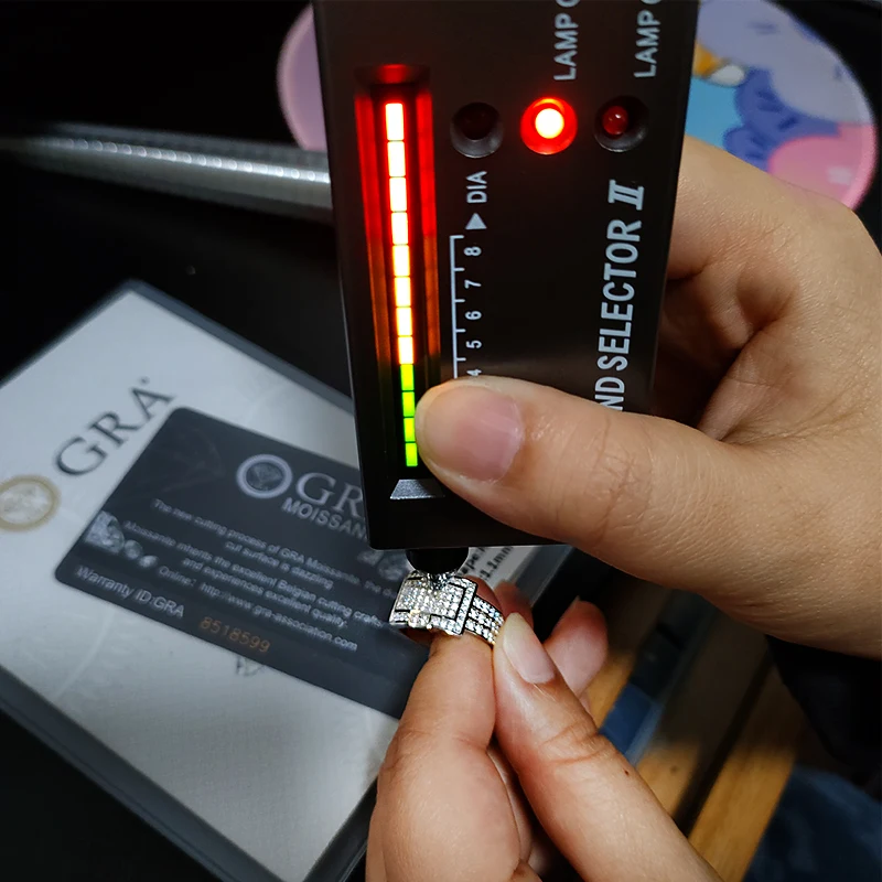 11.8*14.5mm width cross rectangle Moissanite Ring  925 Silver hip hop Men women Diamonds Male Jewelry