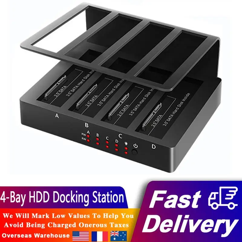 

4-Bay USB 3.0 SSD SATA Serial Port 2.5 Inch/3.5 Inch HDD Docking Station For Windows 7/8/8.1/10 US/EU Plug