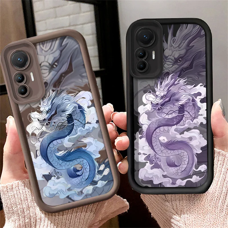Мягкий силиконовый чехол с китайским драконом для телефона Xiaomi POCO X6 X5 X4 GT F3 F4 F5 M6 Pro
