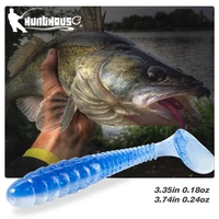 hunthouse t tail soft lure 5pcsbag 85mm5 3g 95mm7g silicone artificial plastic bait for bionic fishing pike bait fake lures