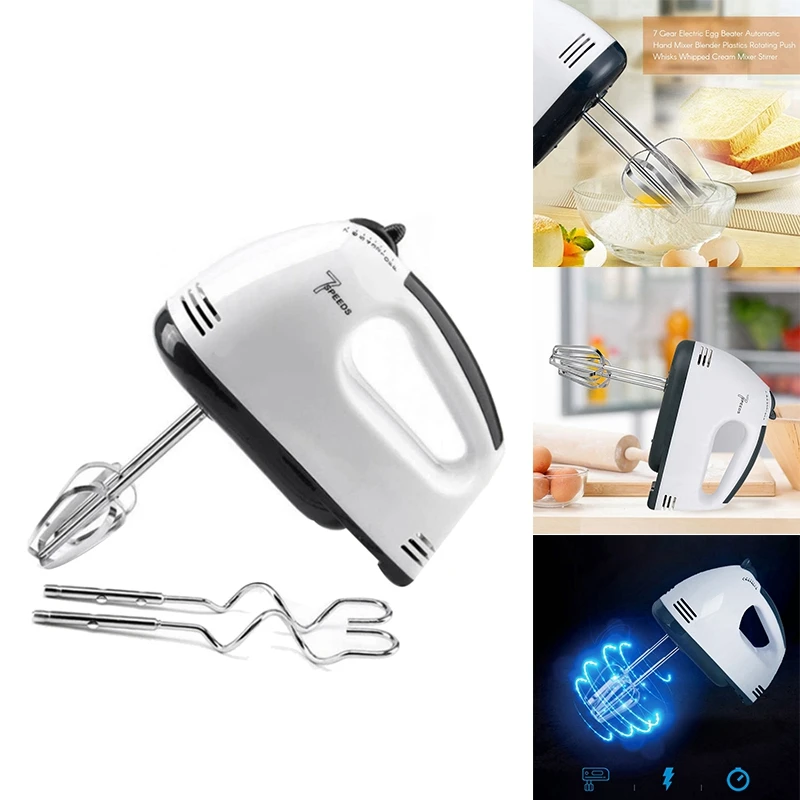 

Electric Egg Beater Automatic Hand Mixer Blender 7 Gear Baking Whisks Whipped Cream Mixer Handheld Stirrer
