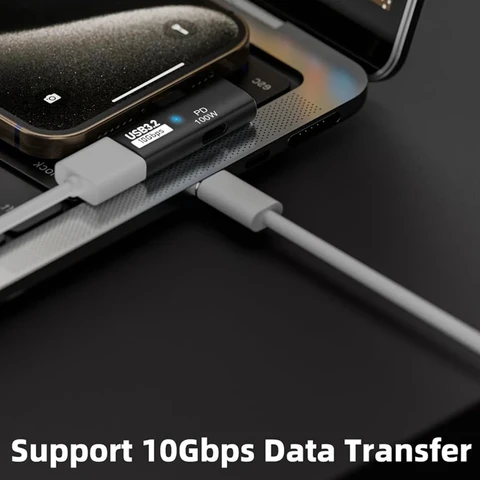 2 в 1 USB C OTG Кабель-адаптер типа C к USB3.2 10 Гбит/с PD100W Адаптер для быстрой зарядки данных для Samsung Huawei Xiaomi Ноутбук Планшет