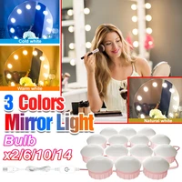led makeup tables wall lamps usb vanity mirror light dimmable bedroom nightlight for dressing room bathroom mirrors led lights