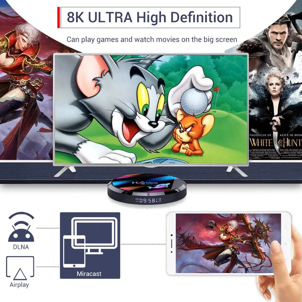 Умная ТВ-приставка yinзам Amlogic S905 8K Android 9.0 ТВ-приставка/ТВ-приставка H96 Max с BT Japanese TV