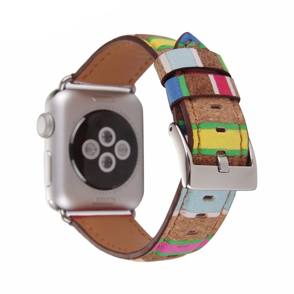 

Genuine leather strap for apple watch band 42mm 38mm Accessories Vintage Style bracelet iwatch serie 3 4 5 se 6 band 44mm 40mm