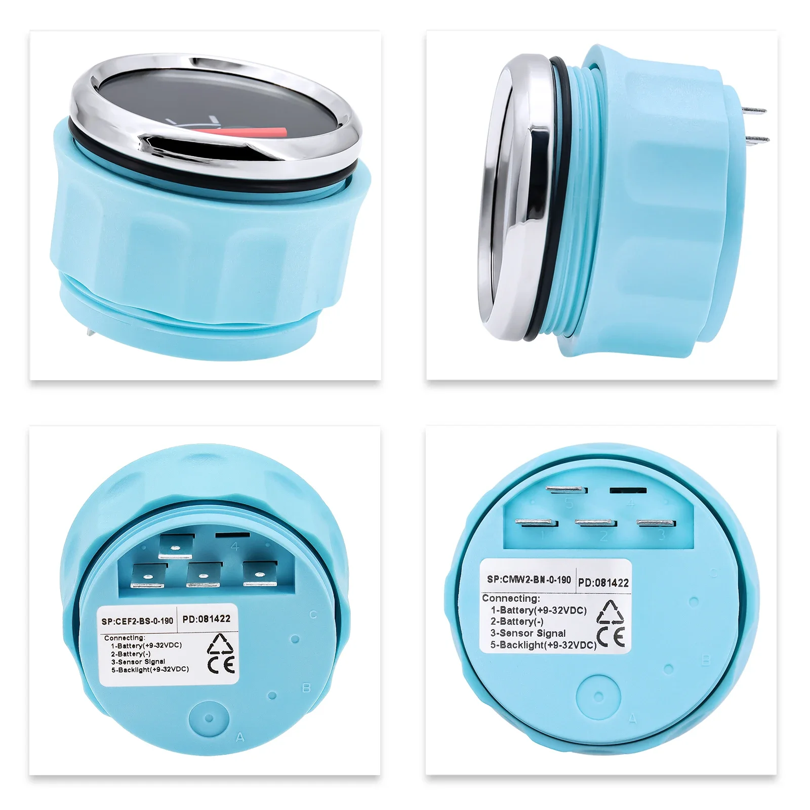 Универсальный цифровой указатель уровня воды 0-190 Ом/240-33 Ом 52 мм