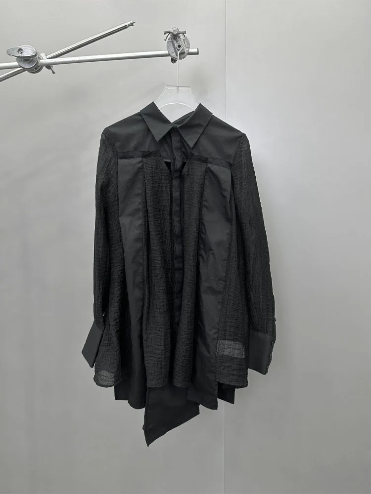 

2023 New Spring And Summer Women Fashion Patchwork Cotton Linen Breathable Comfortable Loose Version Slimming Shirt Top Femme