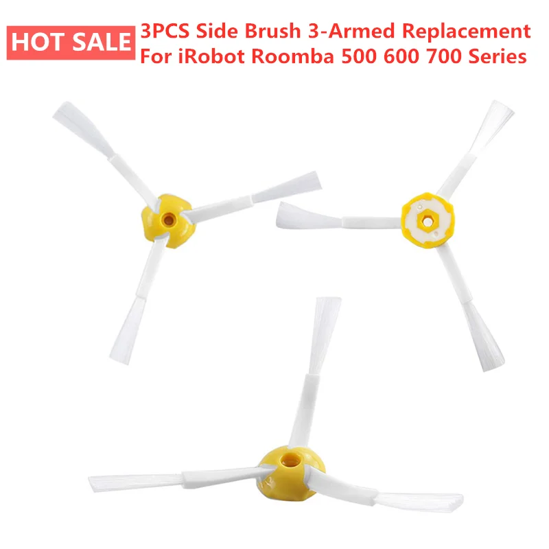 Боковая щетка 3 шт. сменная деталь для iRobot Roomba 500 600 700 серии 550 560 650 670 770 780
