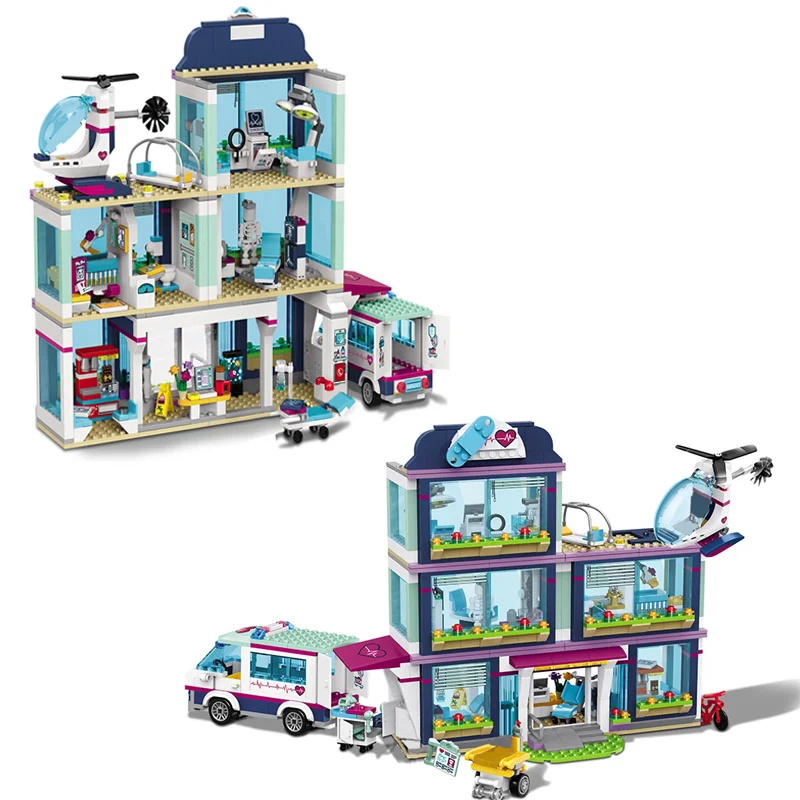 

Friends City Heartlake Hospital Ambulance Block Set Princess Undersea Palace 41318 Girls Toys Christmas birthday Gifts 01039