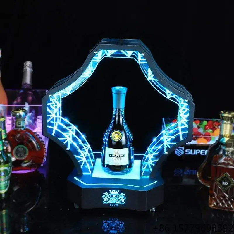 Фото Светодиодный презентер для бутылок VIP-класса, подставка для бутылок, декоративная подсветка для бутылок для ночных клубов №1