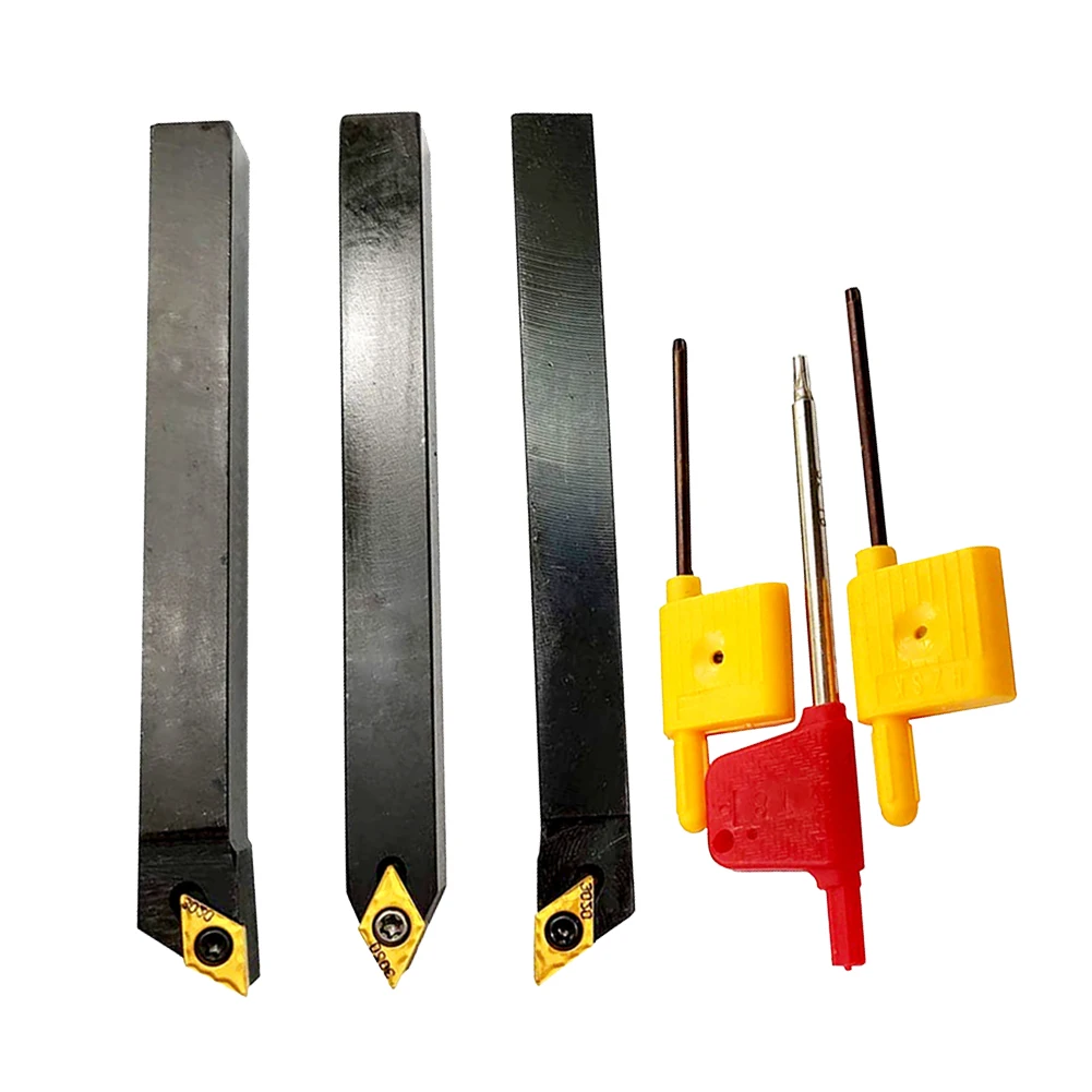 

Lathe Boring Bar Turning Tool Holder SDNCN1010H07 SDJCL1010H07 SDJCR1010H07 With 3pcs DCMT21.51 Inserts And 3pcs T8 Wrench