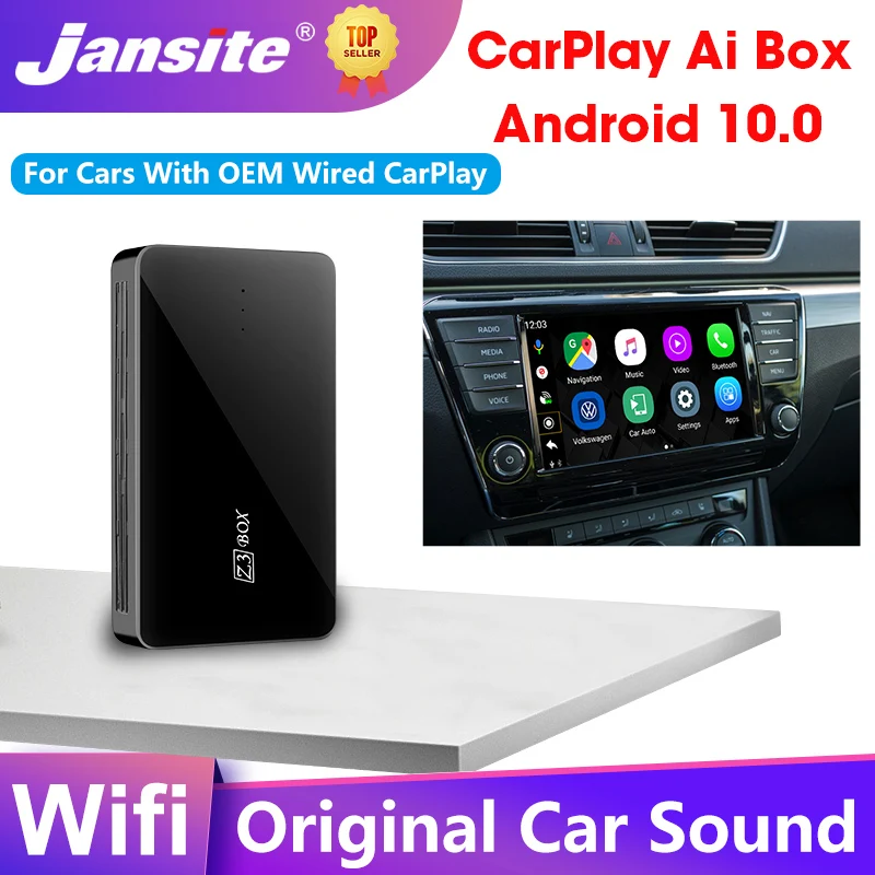 

Jansite Android 10.0 Carplay Ai Box Car Multimedia Player for Benz Audi Nissan Hyundai Volkswagen Wireless Mirror link Bluetooth