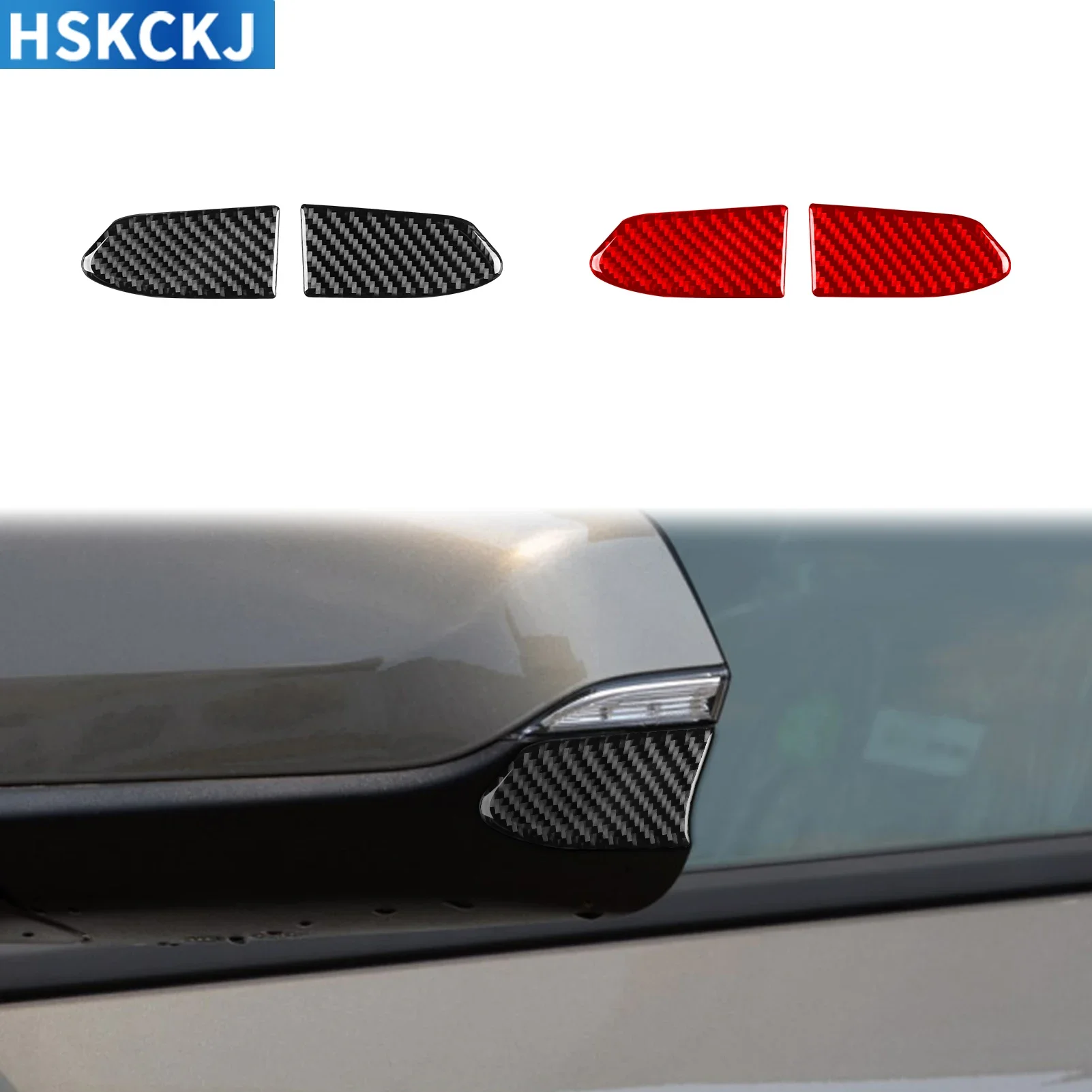 Для Chevrolet Equinox 2018-2022 LHD настоящее углеродное волокно защитная крышка для зеркала