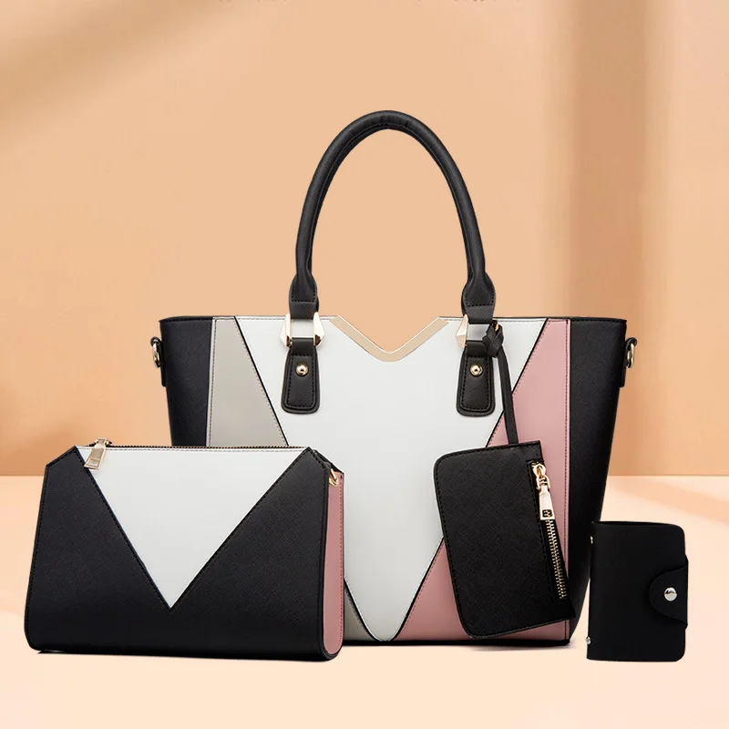 

New Fashion Diagonal Straddle Simple Mother Bag Four Piece Mother Child Bag Women's Tote Bag One Shoulder