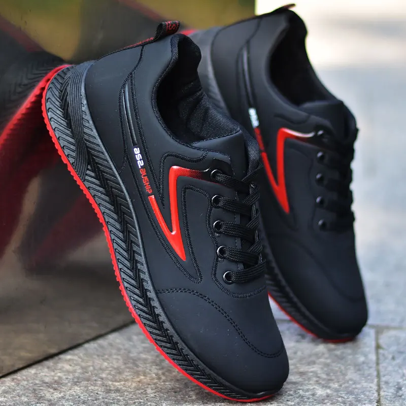 

Men Shoes Fashion Leather Sneakers Breathable Spring Autumn Comfortable Casual Sprots Shoes Outdoor Male Sneaker Tenis Tático