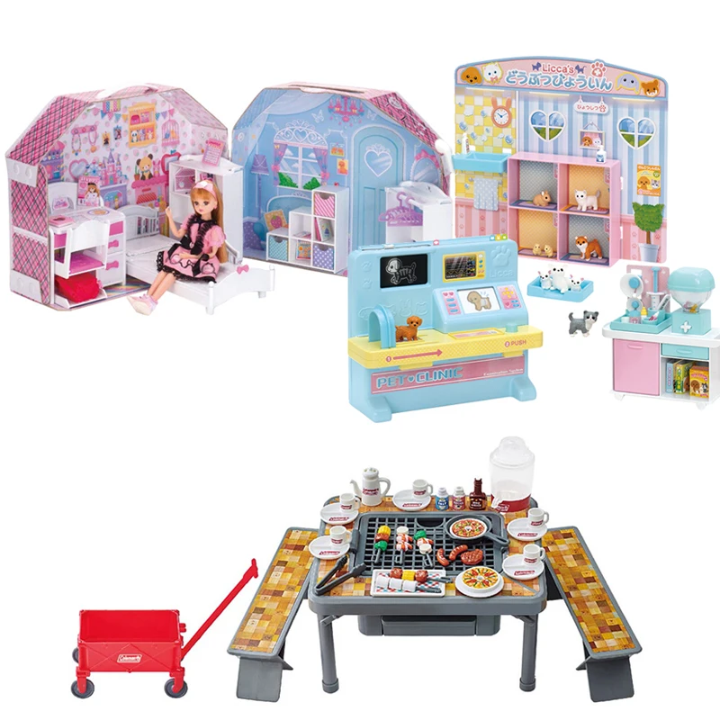 

Takara Tomy Licca Doll Scene Set Pet Clinic Fun BBQ Set Licca's Room Girl Princess Room Toy Scene Set for Girl Birthday Gift