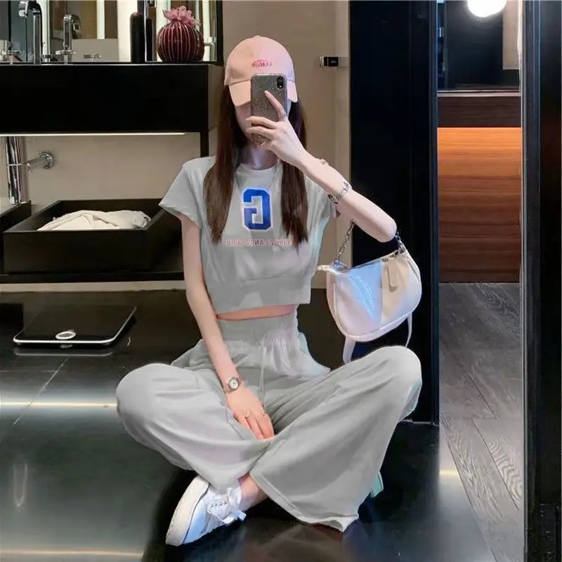 Летний спортивный костюм для отдыха женская летняя новинка спортивная одежда