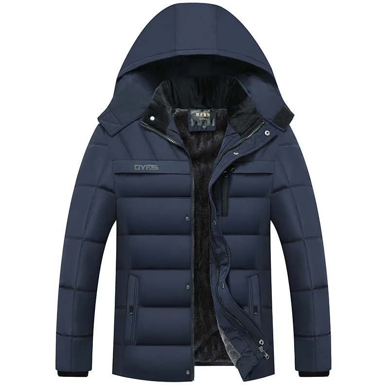 Men's Winter Jacket New Fashion Hooded Winter Coat Men's Thick Warm  Windproof Gift For Father Husband Parka Large Size