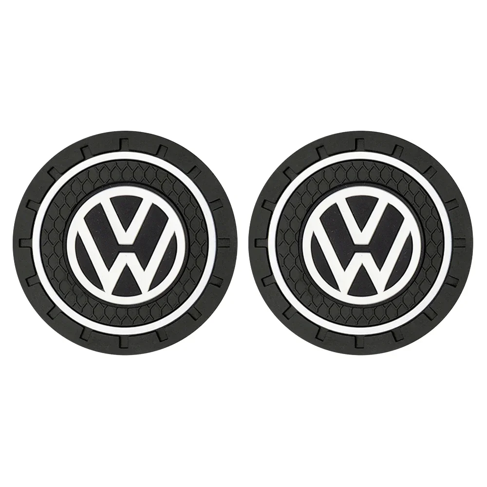 

1/2 шт. автомобильная подставка, нескользящая накладка, держатель для стакана с водой, внутренний коврик, аксессуары для Volkswagen VW Rline Beetle Touareg Tiguan Touran