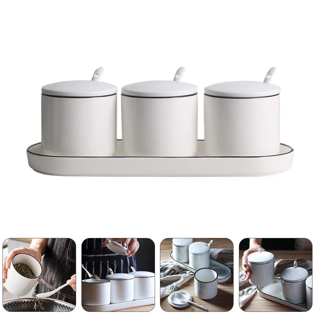 

1 Набор, керамические практичные, практичные, простые, прочные, искусственные горшки, банки для кухни, ресторана, дома