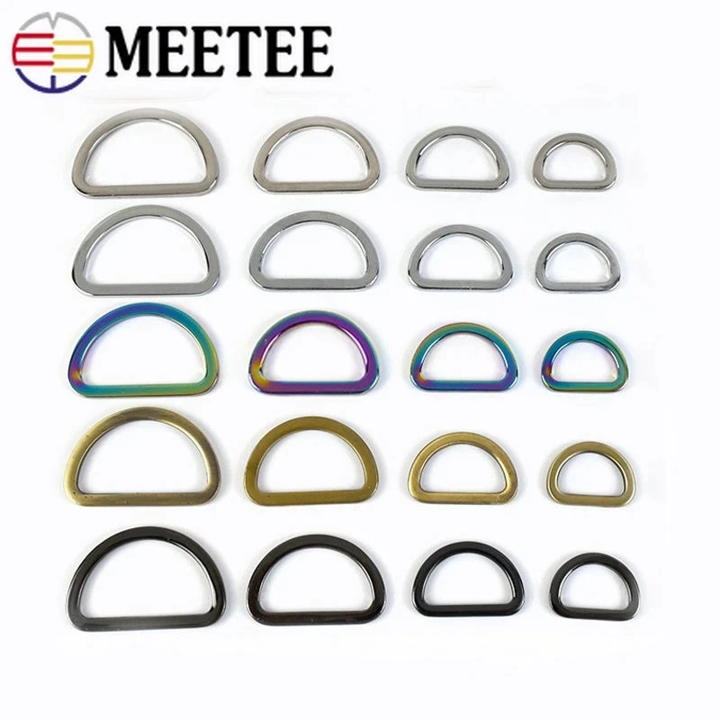 

10/20Pcs 16-38mm Metal D Ring Buckle Bag Backpack Strap Webbing Belt Adjust Clasp Dog Collar Connector Hook Hardware Accessories