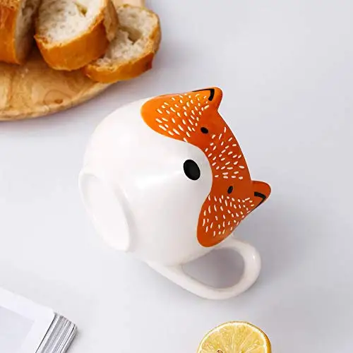 Креативные керамические кофейные кружки с изображением животных Mueg Fox 3D