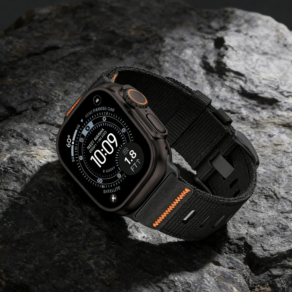 Фото Нейлоновые ремешки для Apple Watch 49 мм, 46, 45, 44, 42 мм, спортивный браслет, ремешок для iWatch Series SE 11, 10, 9, 8, 7, 6, 5, Ultra, 3, 2 №3
