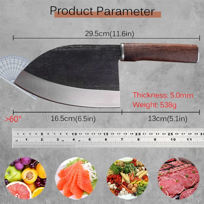 Кованый кухонный нож шеф-повара ножи из высокоуглеродистой стали для нарезки